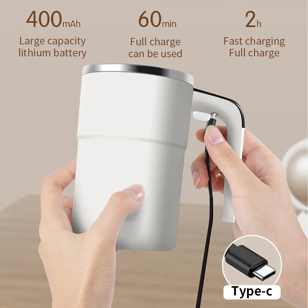 Revolutionary Mini Electric Self-Mixing Coffee Mug - USB Rechargeable, Waterproof, & Perfect for Tea and More! 380ML